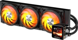Водно охлаждане за CPU DarkFlash Explore DE360 360 мм с IPS дисплей (черно)