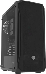 PC кутия FURY SHOBO SH4F Midi Tower със закалено стъкло, черна