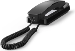 Gigaset Desk 200 black – compact corded phone for desk or wall