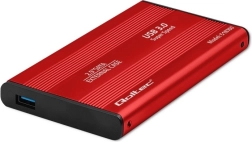 Външен корпус за 2.5" дискове HDD/SSD SATA3, USB 3.0, червен