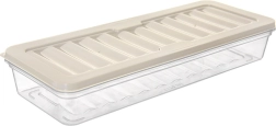 Low-profile 1 L food storage box with lid