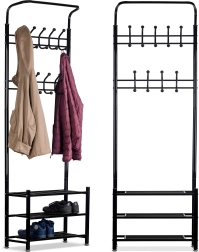 Стойка за дрехи с рафтове ModernHome