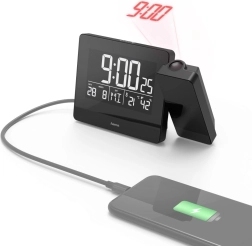 Проекционен будилник Plus Charge с USB зареждане и DCF