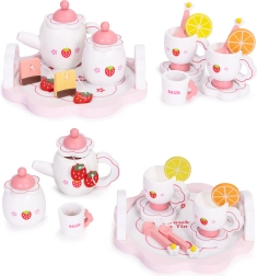 Дървен чаен сервиз 14 части ECOTOYS