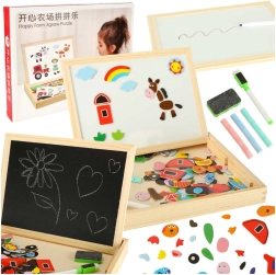 Магнитна и тебеширена дъска с пъзели