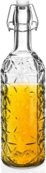 Glass bottle with clip 750 ml