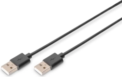 Свързващ кабел USB 2.0 USB‑A към USB‑A, черен, 1 м