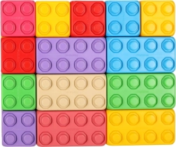 Конструктор цветни тухлички Junior 60 бр. MARIOINEX