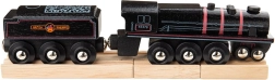 Дървена реплика на парен локомотив Bigjigs Rail Black 5