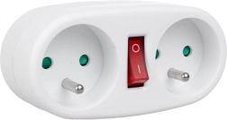 Double socket with switch