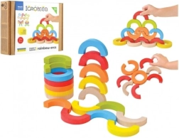 Дървена балансираща мозайка дъгови арки 24 части