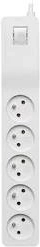 Surge-protected extension socket ZX 510, 1 outlet, 1.5 m, gray
