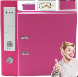 Lever arch file A4 75 mm pink LEAN
