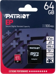 Patriot EP A1 microSDXC карта 64 GB V30