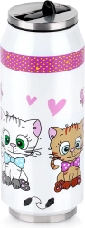 Can-shaped thermal mug with cats 400 ml