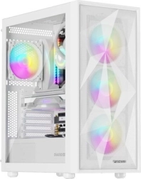 Компютърна кутия Genesis Diaxid 605 ARGB, midi tower, USB‑C, бяла