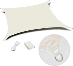 Квадратен слънцезащитен брезент, водоустойчив 3×3 m MultiGarden – Бежов