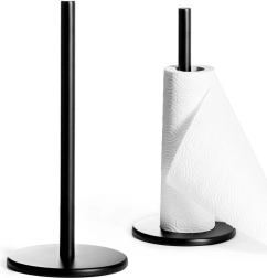 Metal paper towel holder, black, 33 cm