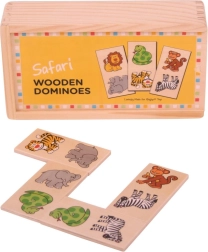 Bigjigs Toys Дървено домино Сафари