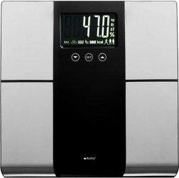 Аналитичен персонален кантар RUHHY с LCD, измерване на BMI, 10 профила, товароносимост 225 кг