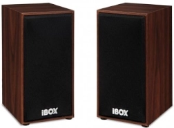 Дървени стерео високоговорители 2.0 iBOX SP1, кафяви