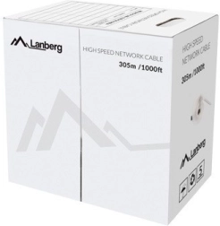 LANBERG UTP Cat.5e solid copper installation cable 305 m – gray