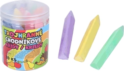 Цветни триъгълни тротоарни тебешири 20 бр.