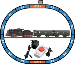 Стартов комплект Piko за пътнически влак с парен локомотив Oi2 PKP, H0