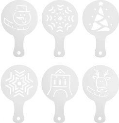 Christmas coffee and dessert stencils, set of 6