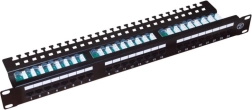 UTP Cat 5e Patch Panel, 24 Ports, LSA, 1U with Shelf