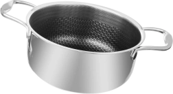 Неръждаема тенджера COOKCELL 20 см, 2,75 л с незалепващо покритие