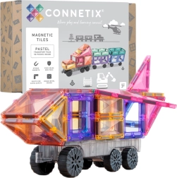 Connetix Pastel Transport Pack магнитни конструктори 50 части