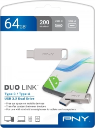 USB флаш памет 64 GB PNY Duo Link USB‑C/USB‑A 3.2