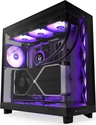 NZXT H6 Flow RGB кутия с панорамно стъкло – черна
