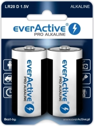 Алкални батерии D (LR20) everActive, блистер 2 бр.