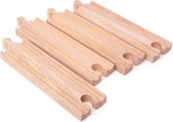 Long Straight Tracks BIGJIGS RAIL 21 cm – 4 pcs