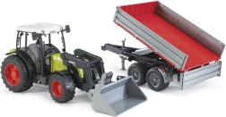 Bruder трактор CLAAS Nectis 267F с челен товарач и самосвално ремарке
