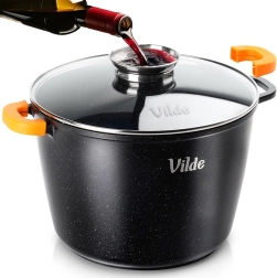 Гранитна тенджера със стъклен капак TERRUNA AROMA 28 cm, 9,7 l