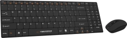 Безжичен комплект тънка клавиатура Slim и мишка 2,4 GHz Liberty, черен