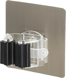 Самозалепващ стенен държач за моп и метла с профилиран ролер