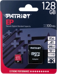 MicroSD карта 128GB V30 Patriot EP A1
