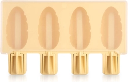 Silicone popsicle mold with lid yellow