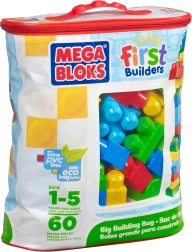 Mega Bloks First Builders голяма торба с кубчета (60 бр.)