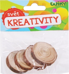 Дървени кръгчета 3–4 см, комплект 4 бр.