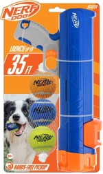 Nerf Dog ball launcher 30 cm without clip + 3 squeaky tennis balls 5 cm