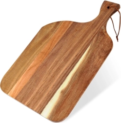 Wooden cutting and serving board 34 × 20.5 cm made of acacia wood