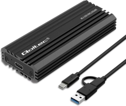 Qoltec корпус за M.2 SSD NVMe и SATA с USB-C свързване, капацитет 2TB