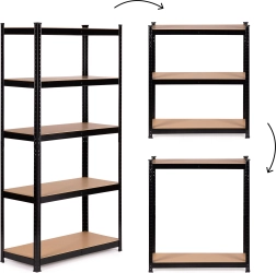 Метален рафт с 5 полици за гараж и изба