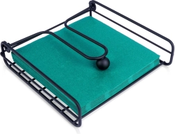 Метална поставка за салфетки с притискващо рамо 19 × 19,5 cm – черна