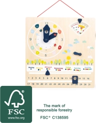 Дидактически календар с часовник SMALL FOOT